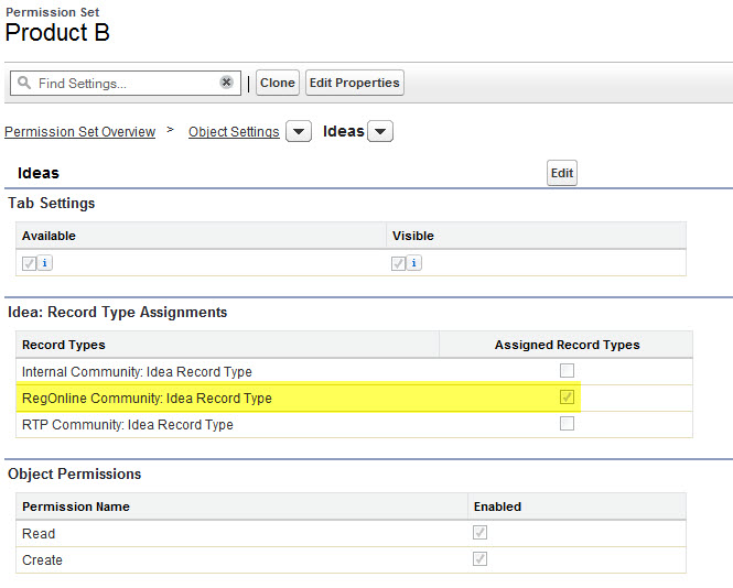 record type assignment via permission set