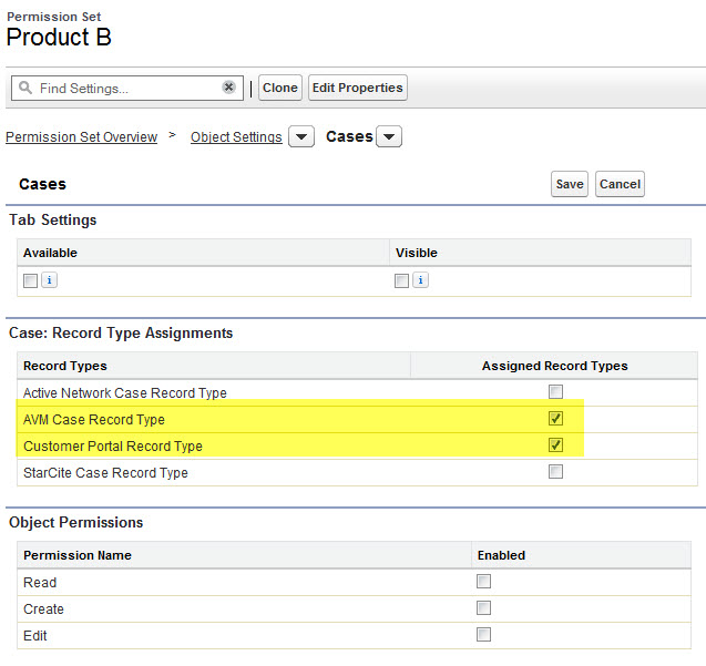 record type assignment via permission set