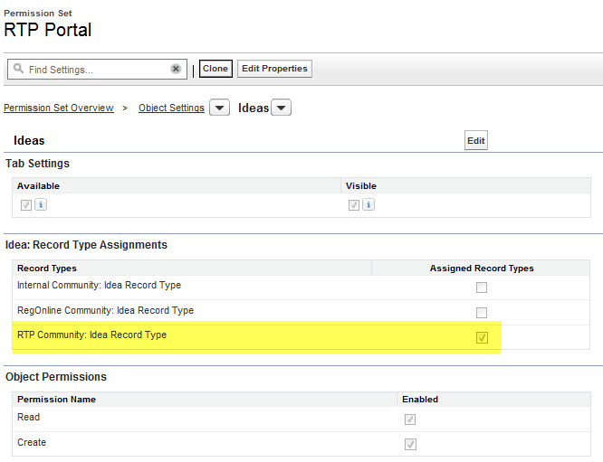 record type assignment via permission set