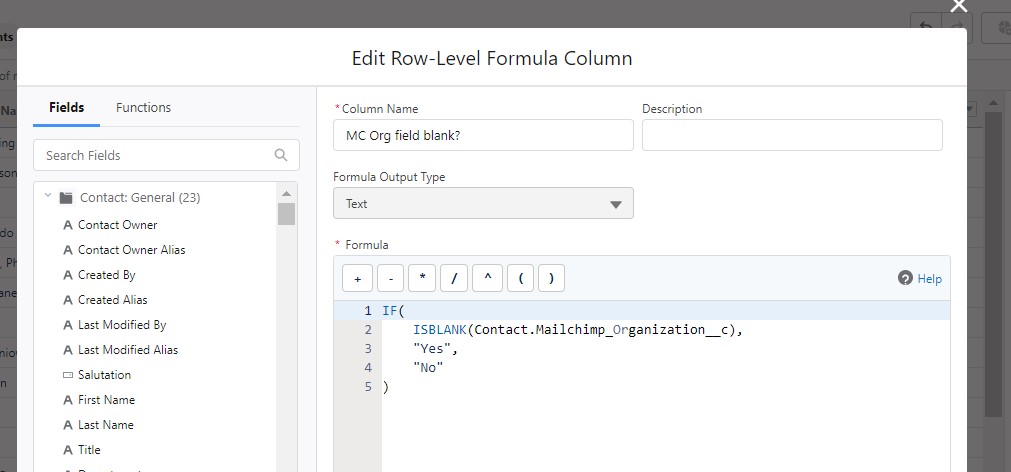 Use row level formula as the bucket column field - reports 